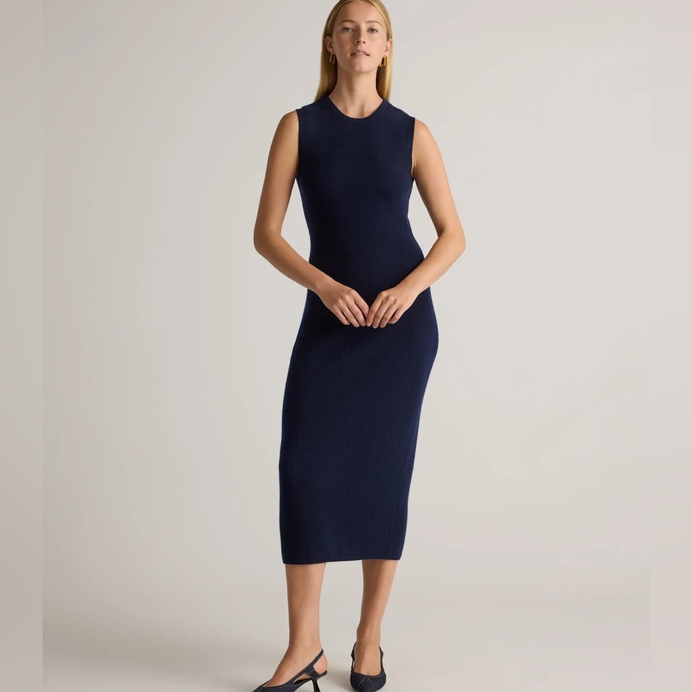 Quince Mongolian Cashmere Sleeveless Midi Dress Women’s L